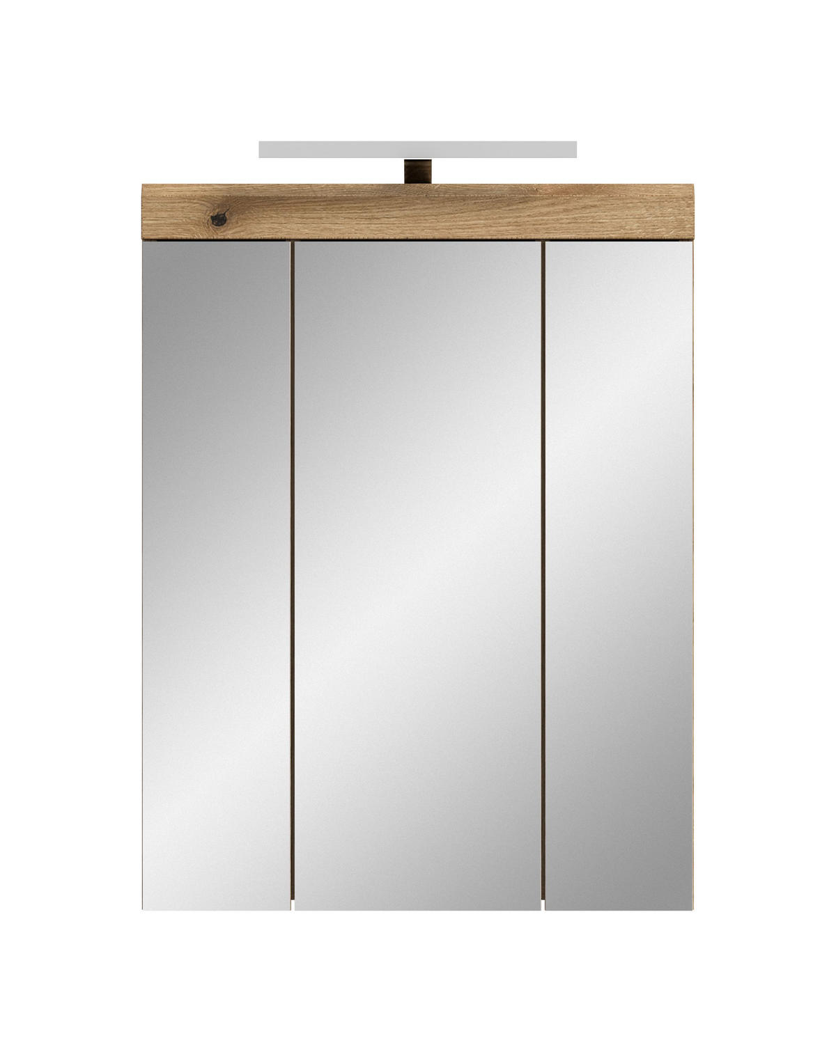 SPIEGELSCHRANK inkl. Bel. SCOUT (B/H/T: ca. 60/79/18 cm) in Evoak Oak Nachbildung/Spiegelglas - Eichefarben, Holzwerkstoff (60/79/18cm)