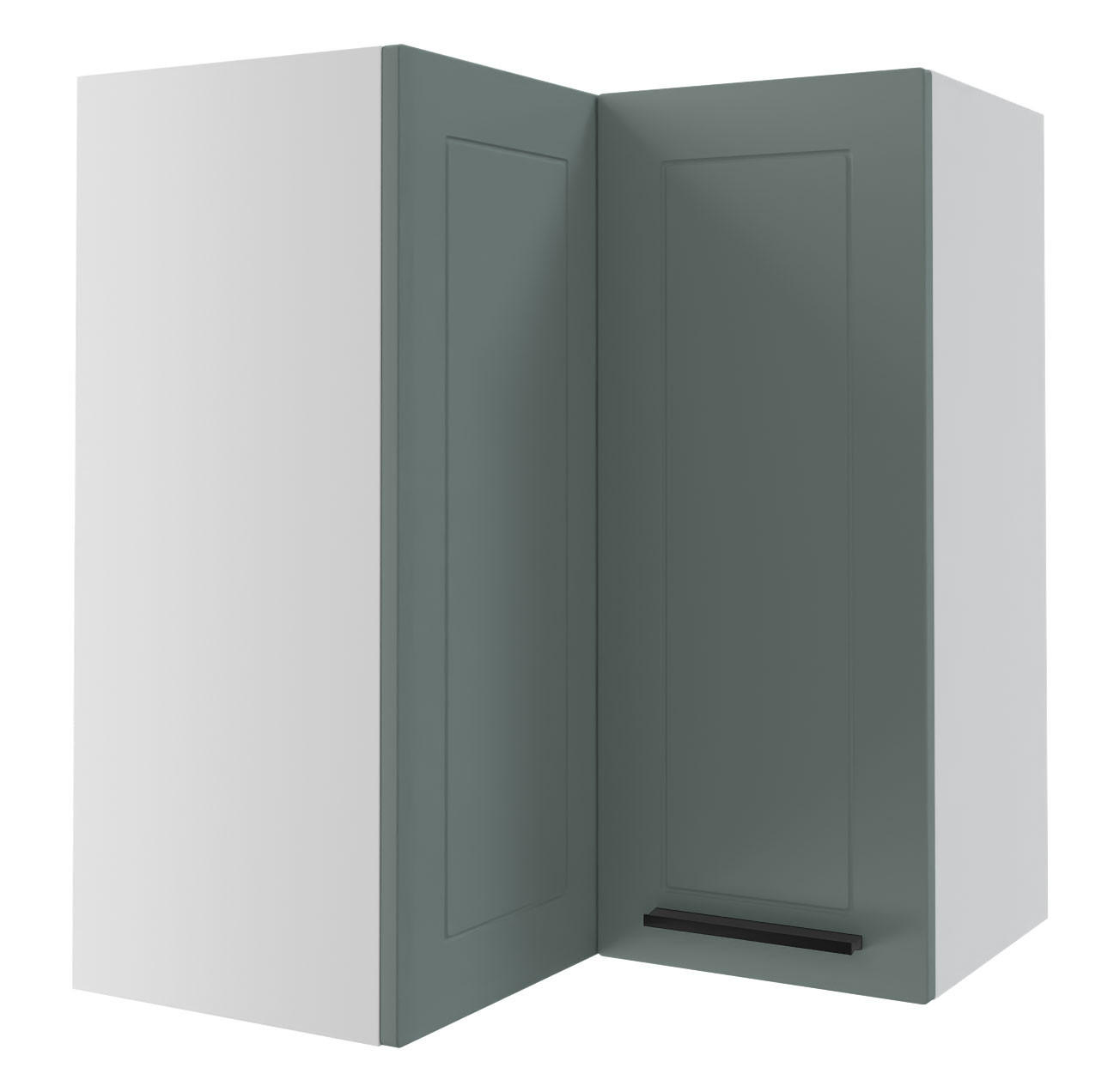 ECKHÄNGESCHRANK Kvantum W12/60 Mint Matt / Weiß Matt 60 / 60 / 72cm - Weiß/Mintgrün, Holz/Holzwerkstoff (60/72/60cm) - Feldmann-Wohnen