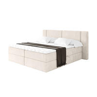 BOXBETT mit Matratze H4 - EVON - 140x200 cm Beige - Beige, Holzwerkstoff (140/200cm) - ALTDECOR
