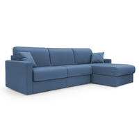 ECKSOFA RECHTS Chris - Blau, Textil (288/96cm) - Divani.store