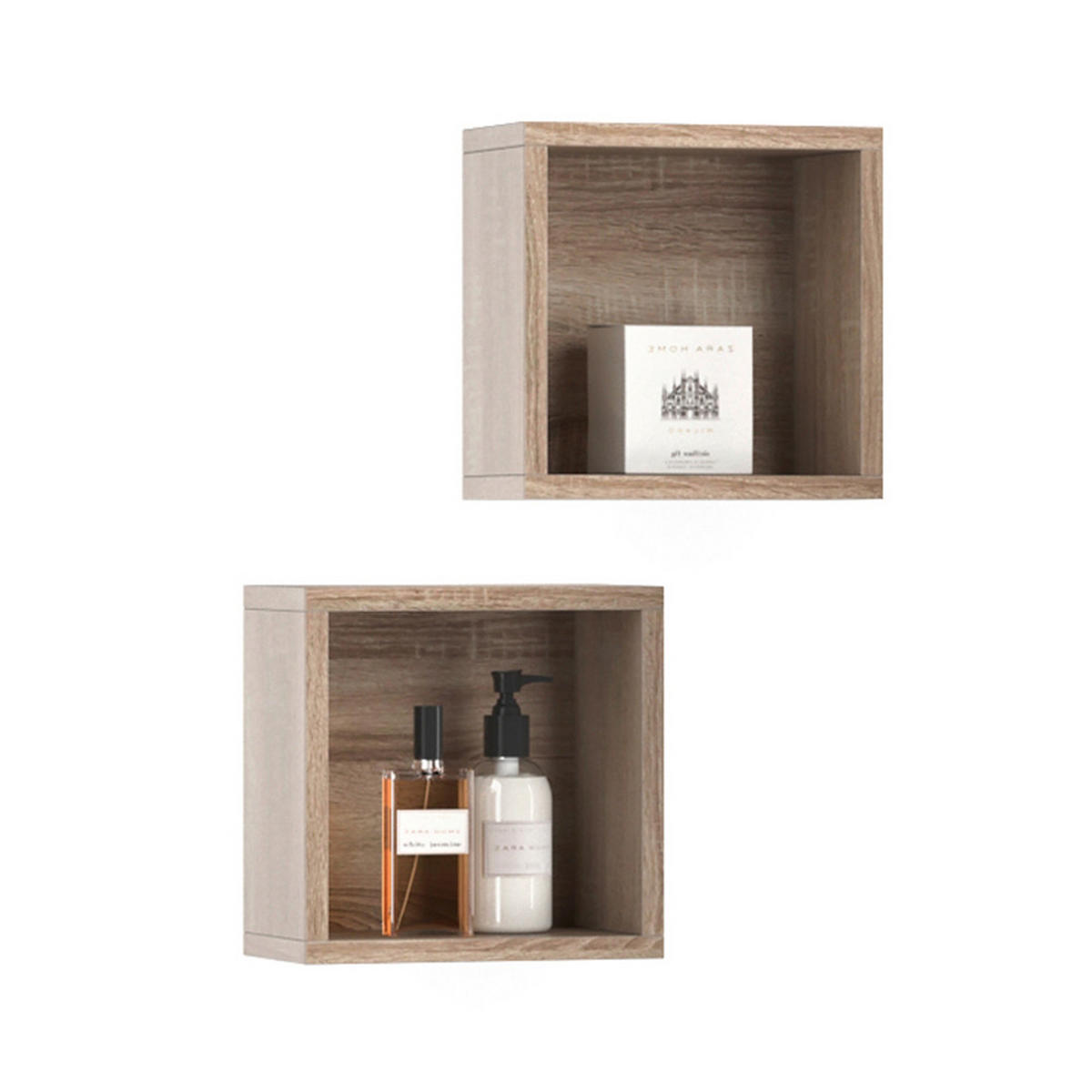 BADSCHRANK Senyo Sonoma 25 x 25 cm 2er Set - Sonoma Eiche, Holzwerkstoff (25/25/15cm) - Vicco