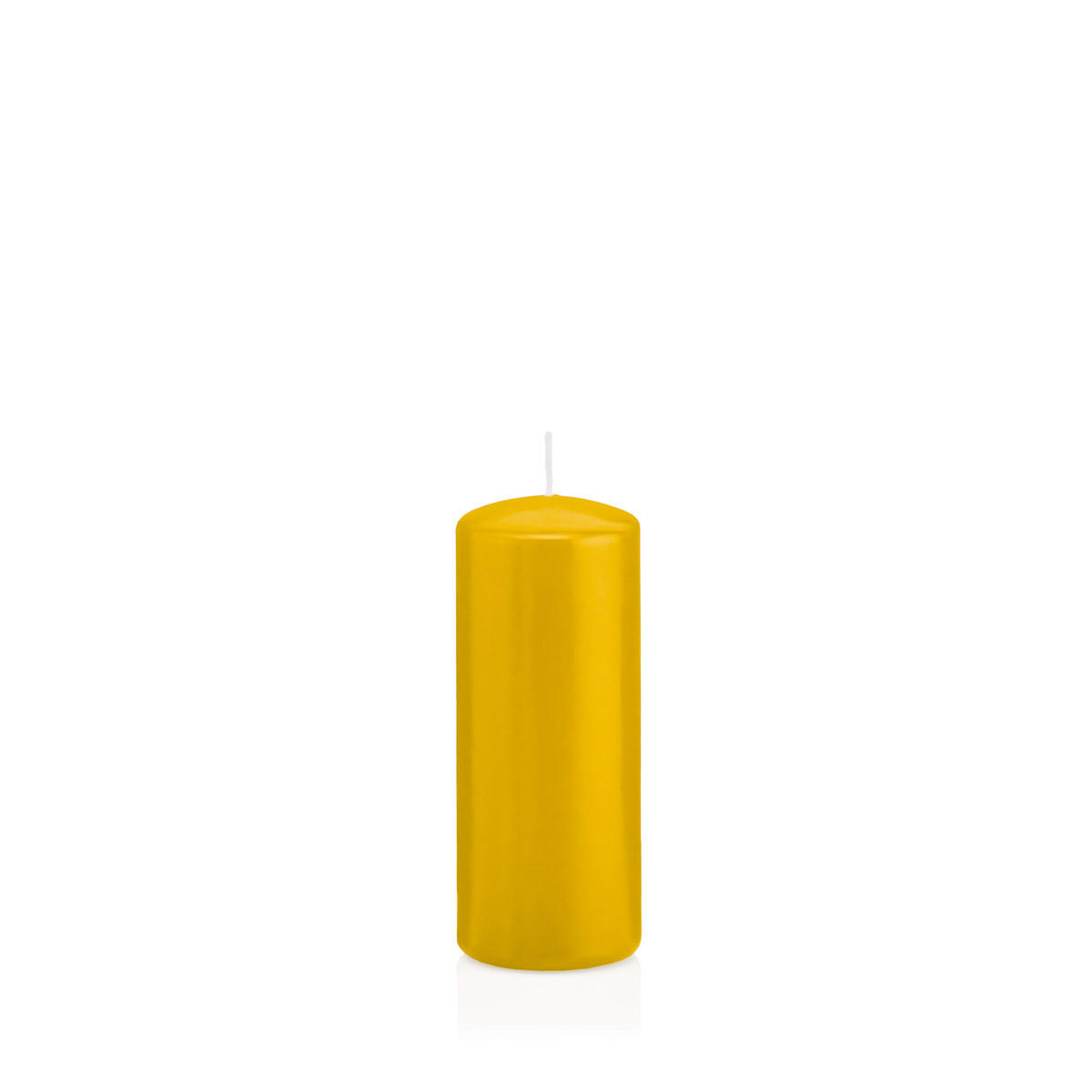 STUMPENKERZEN Dotter Gelb Ø 48 x 120 mm, 24 Stück - Gelb, Paraffin (5/12cm) - Wiedemann Kerzen