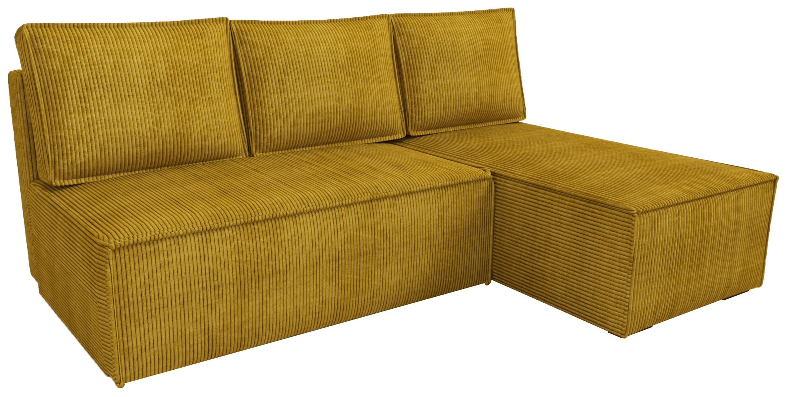 ECKSOFA Hector mit Schlaffunktion Gelb Cord - Gelb, Textil (200/141cm) - Bromarkt