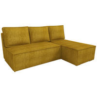 ECKSOFA Hector mit Schlaffunktion Gelb Cord - Gelb, Textil (200/141cm) - Bromarkt