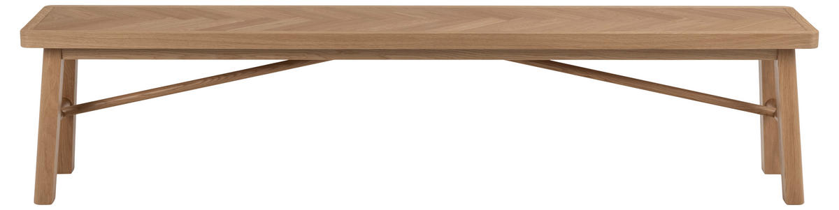 SITZBANK, Galway, Eiche, Holz, 200 x 36 x 45 cm - Eichefarben, Holz/Textil (200/45/36cm) - ebuy24