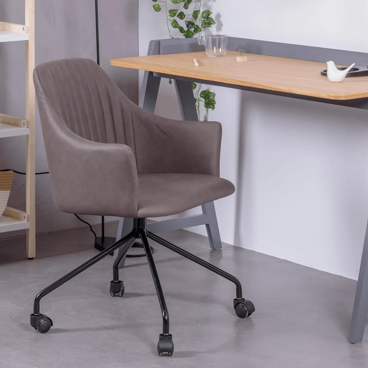 BÜROSTUHL Textil Braun - Braun, Textil (58/82/55cm) - Nest Dream