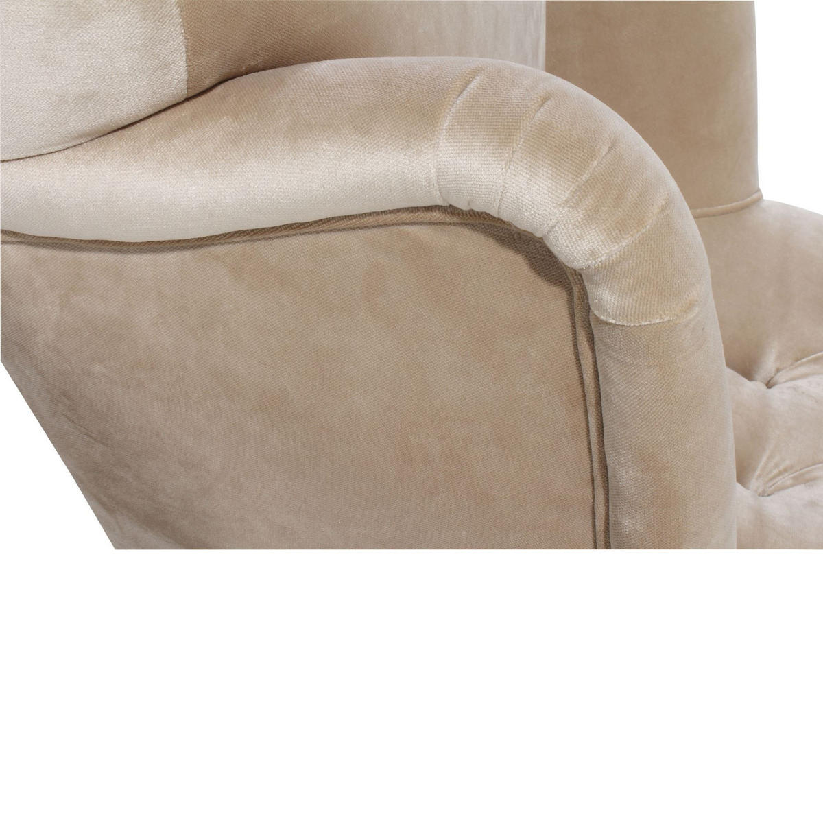 SESSEL Kaiya Bezug Samtvelours Buche natur / sand - Gelb, Kunststoff (71/97/82cm) - 58aufmkessel