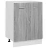 UNTERSCHRANK LYON GRAU SONOMA 60X46X81,5 CM HOLZWERKSTOFF - Grau/Silbereichenfarben, Holz (60/81.5/46cm) - vidaXL