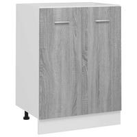 UNTERSCHRANK LYON GRAU SONOMA 60X46X81,5 CM HOLZWERKSTOFF - Grau/Silbereichenfarben, Holz (60/81.5/46cm) - vidaXL