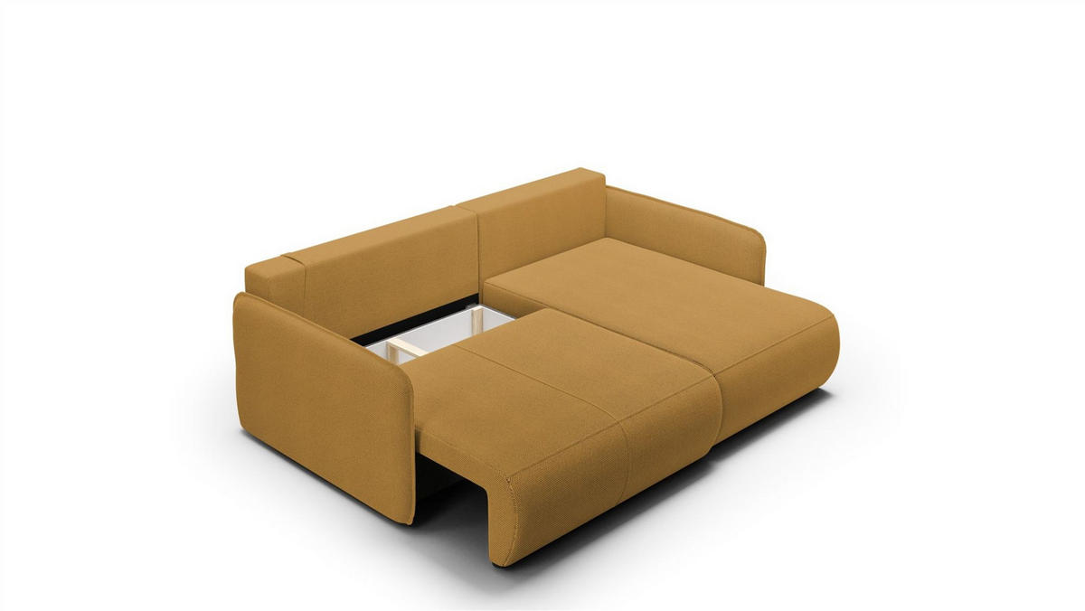 ECKSOFA Calgary - Gelb, Holzwerkstoff/Textil (207/148cm) - Fun Möbel