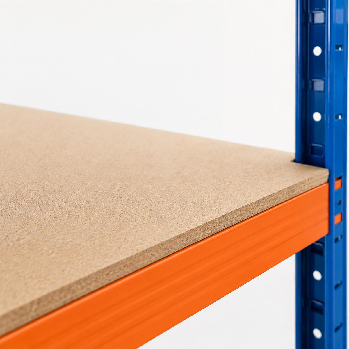 SCHWERLASTREGAL Blau Orange 5 Ebenen Metall 200 cm - Multicolor, Holzwerkstoff/Kunststoff (120/200/50cm) - Relaxdays