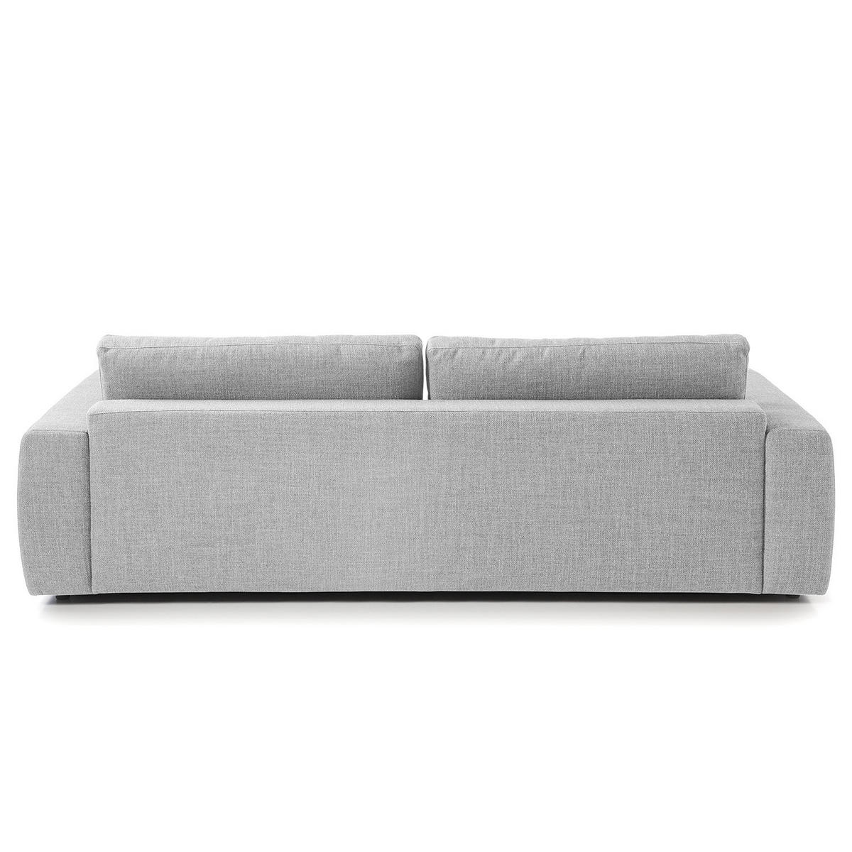 3-SITZER SOFA - Hellgrau/Schwarz, Kunststoff/Textil (252/80/117cm) - home24