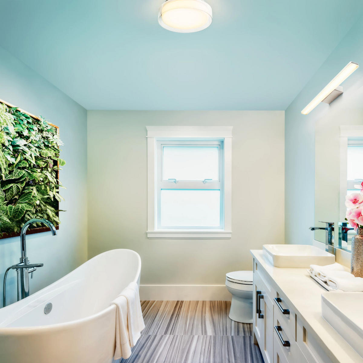 DECKENLEUCHTE VENICE LED 30 Klarglas 12 W IP44 - Transparent, Glas (30/30/95cm) - Rendl