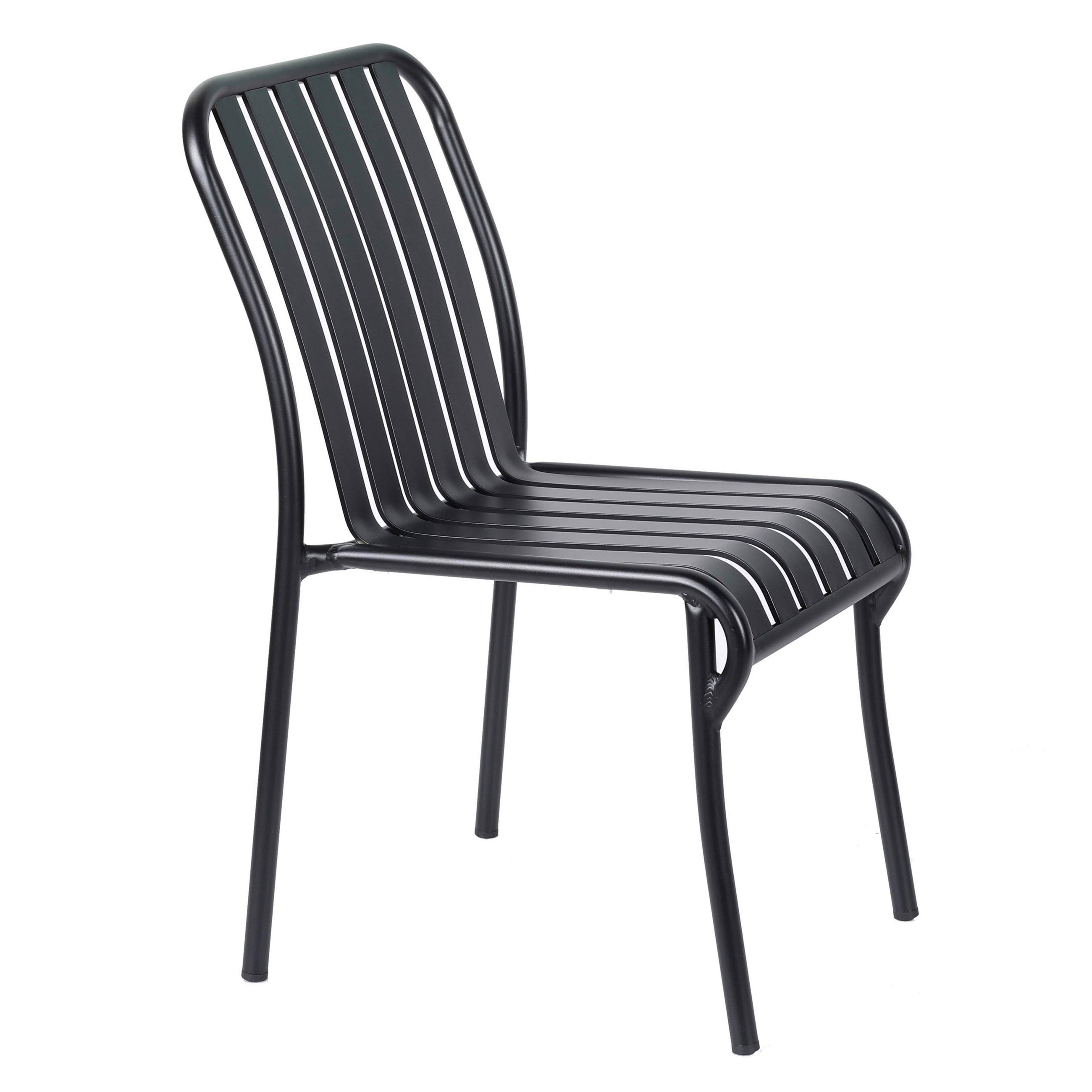 GARTENSTUHL, Schwarz - Schwarz, Metall (61/85/46cm) - Oviala