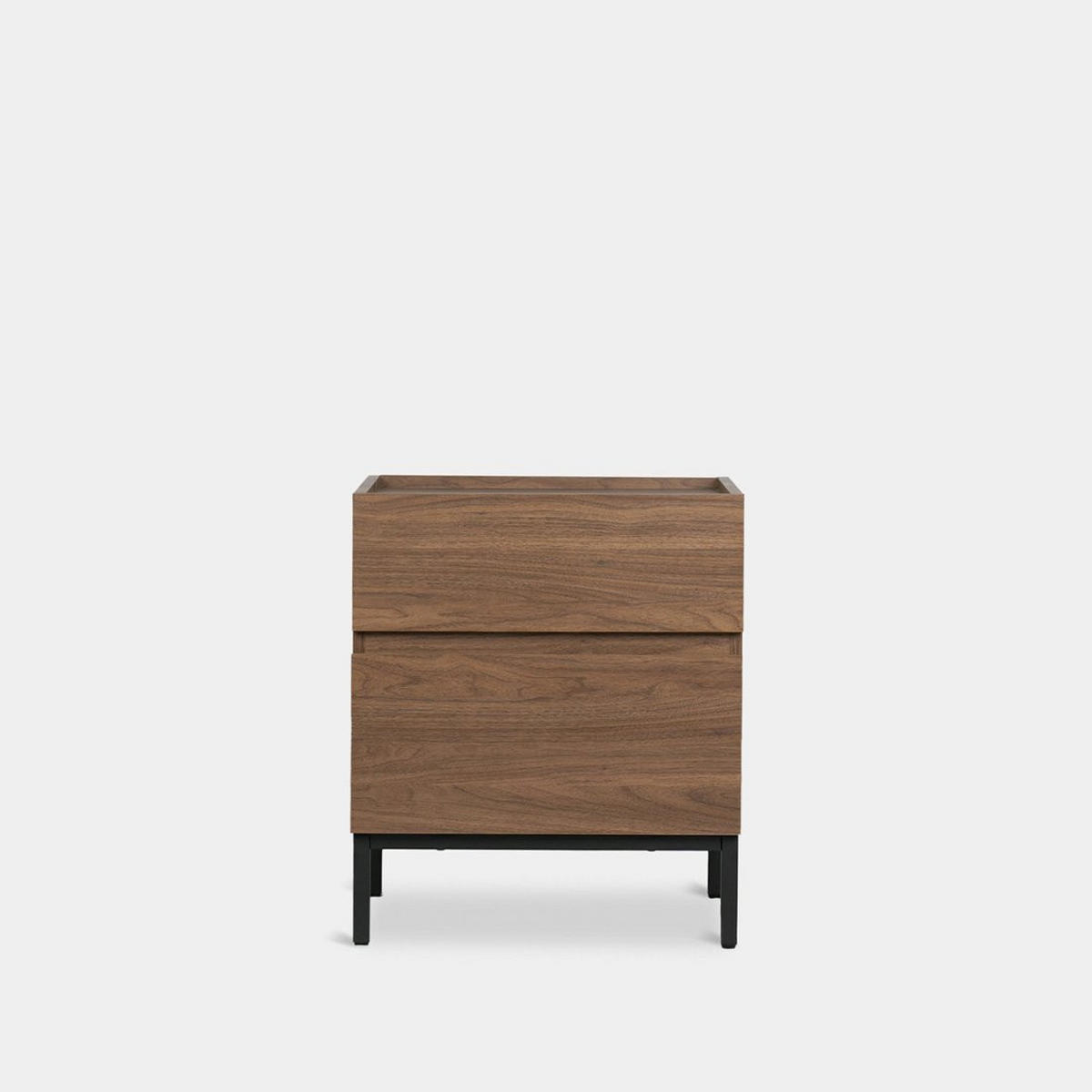 NACHTTISCH 2 SCHUBLADEN Peyton Walnuss 47 cm x 56 cm - Walnussfarben, Holzwerkstoff (47/56/40cm) - Klast Home