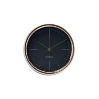 WANDUHR Design Schwarz 22/22 cm - Schwarz, Glas/Holzwerkstoff (0.6/22.4/8cm) - ONZENO