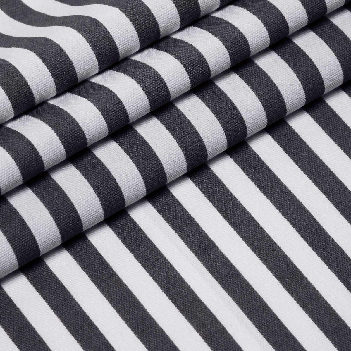 BAUMWOLLSTOFF Meterware schwarz-weiß gestreift, 150 cm - Schwarz, Textil (150/100cm) - Homescapes