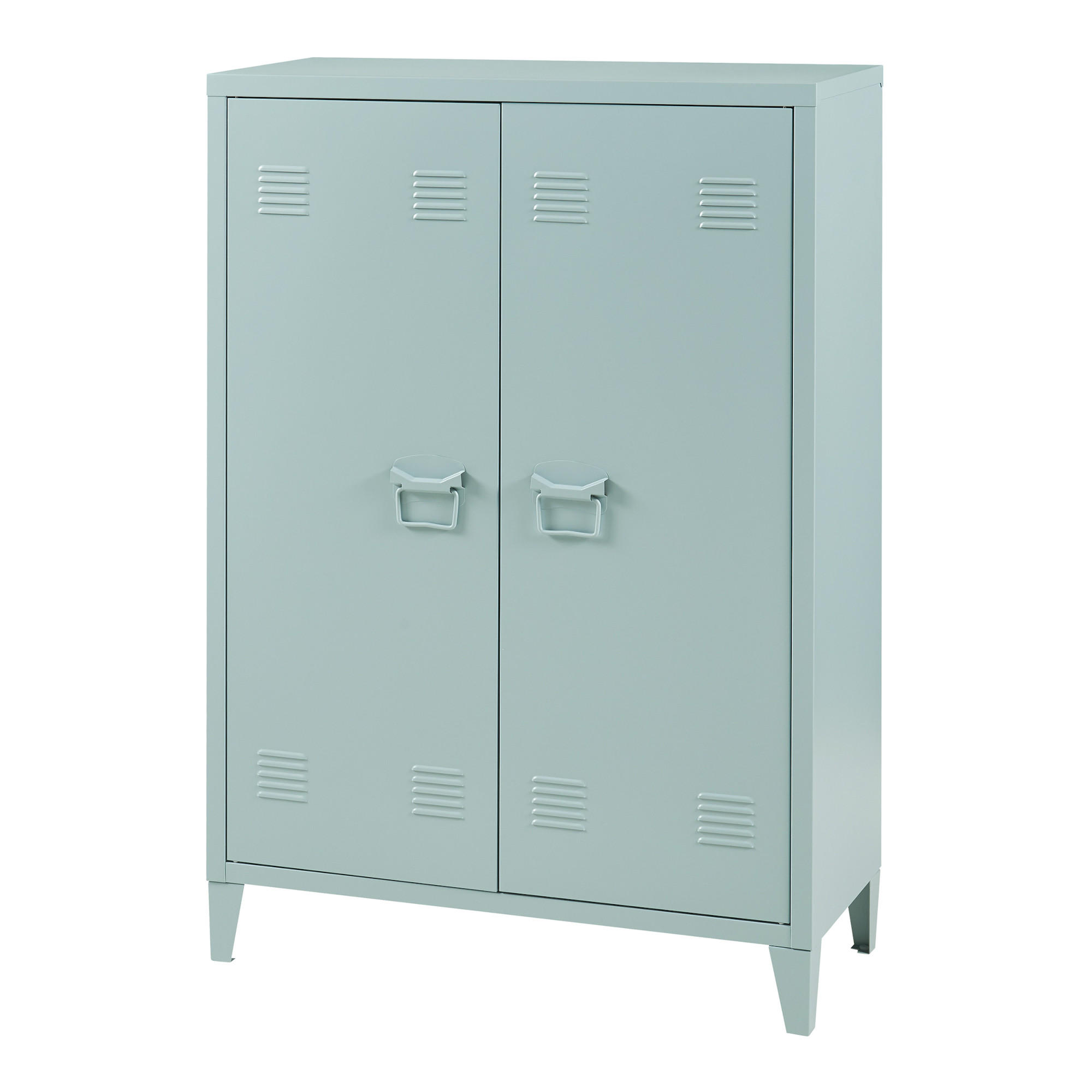 METALLSCHRANK Oripää - Blau, Metall (75/110/33cm) - [en.casa]