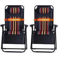 SONNENLIEGE Klappbar Extra Breit 72 cm mit Getränkehalter und Kopfstütze - Multicolor, Textil (175/80/72cm)