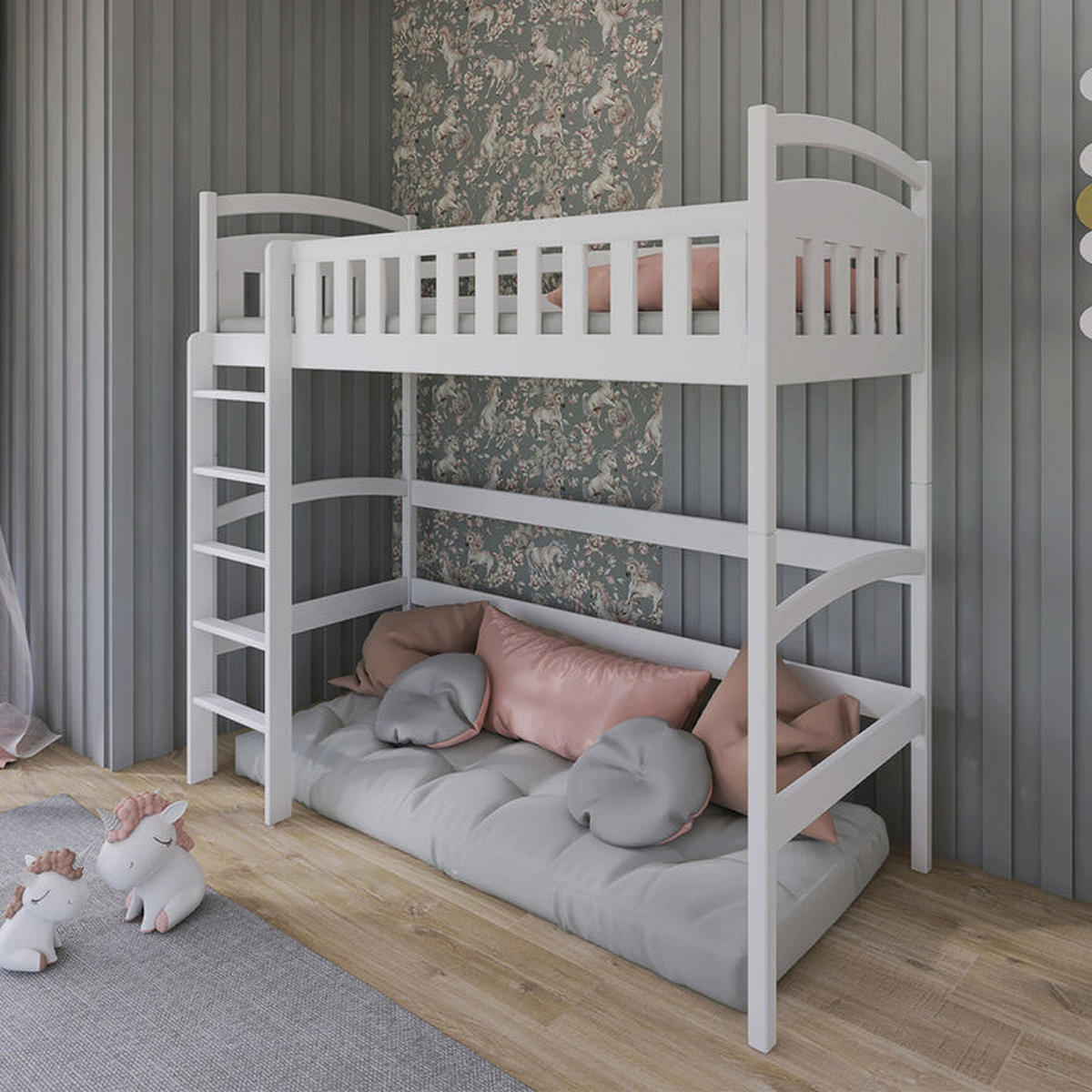 KINDERBETT 90/200 Camille Weiß - Weiß, Holz (90/200cm) - Petits-meubles