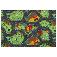 KINDER SPIEL STRASSENTEPPICH - Anthrazit, Textil (140/200cm) - Snapstyle
