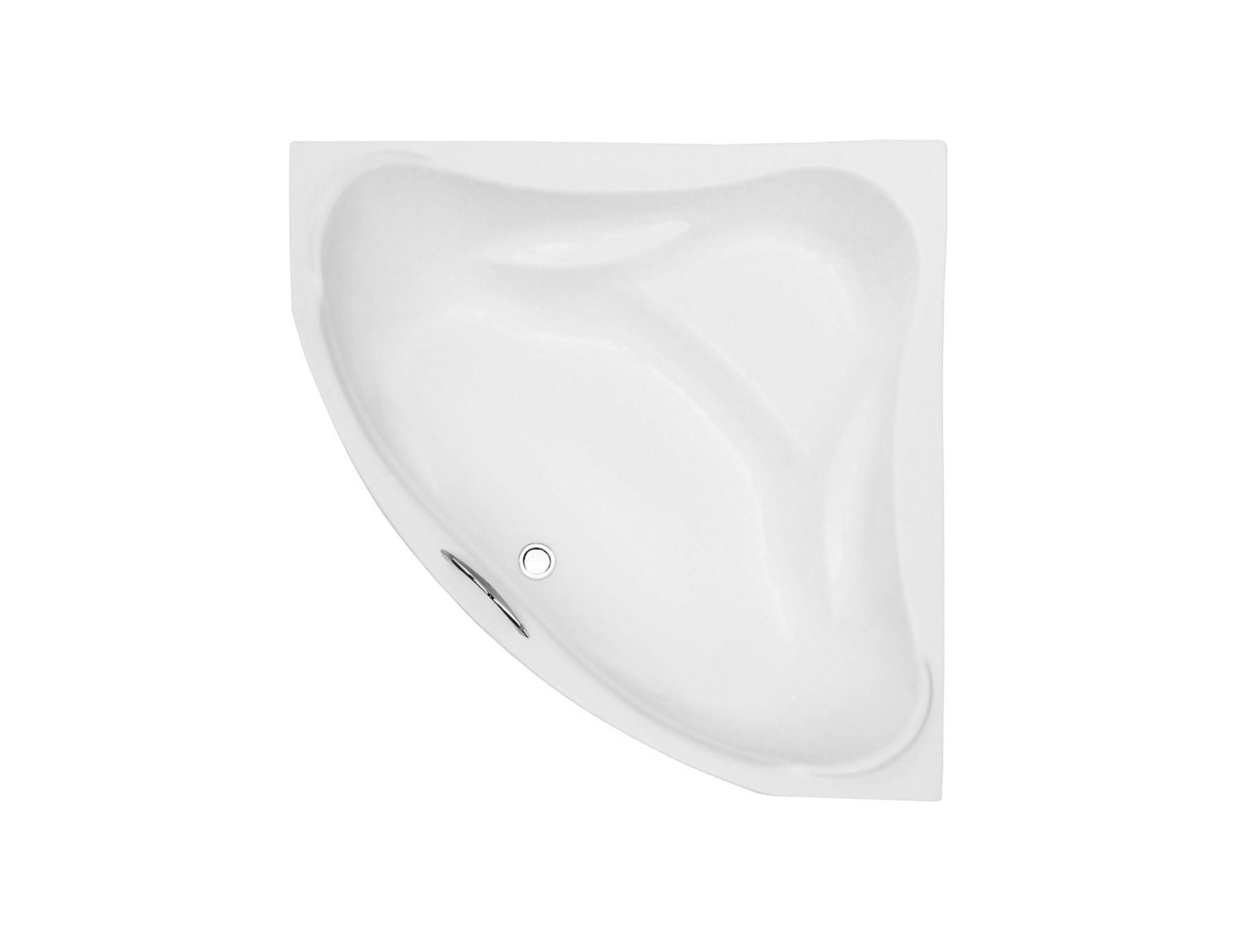 BADEWANNE Eckwanne EWA 134/134 mit Styro Ablauf Füße - Weiß, Kunststoff (134/57.5/134cm) - bad land