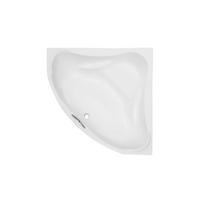 BADEWANNE Eckwanne EWA 134/134 mit Styro Ablauf Füße - Weiß, Kunststoff (134/57.5/134cm) - bad land