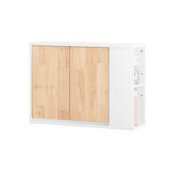 HÄNGESCHRANK Weiß-Natur - Weiß/Naturfarben, Holz/Holzwerkstoff (68/48/20cm) - SoBuy