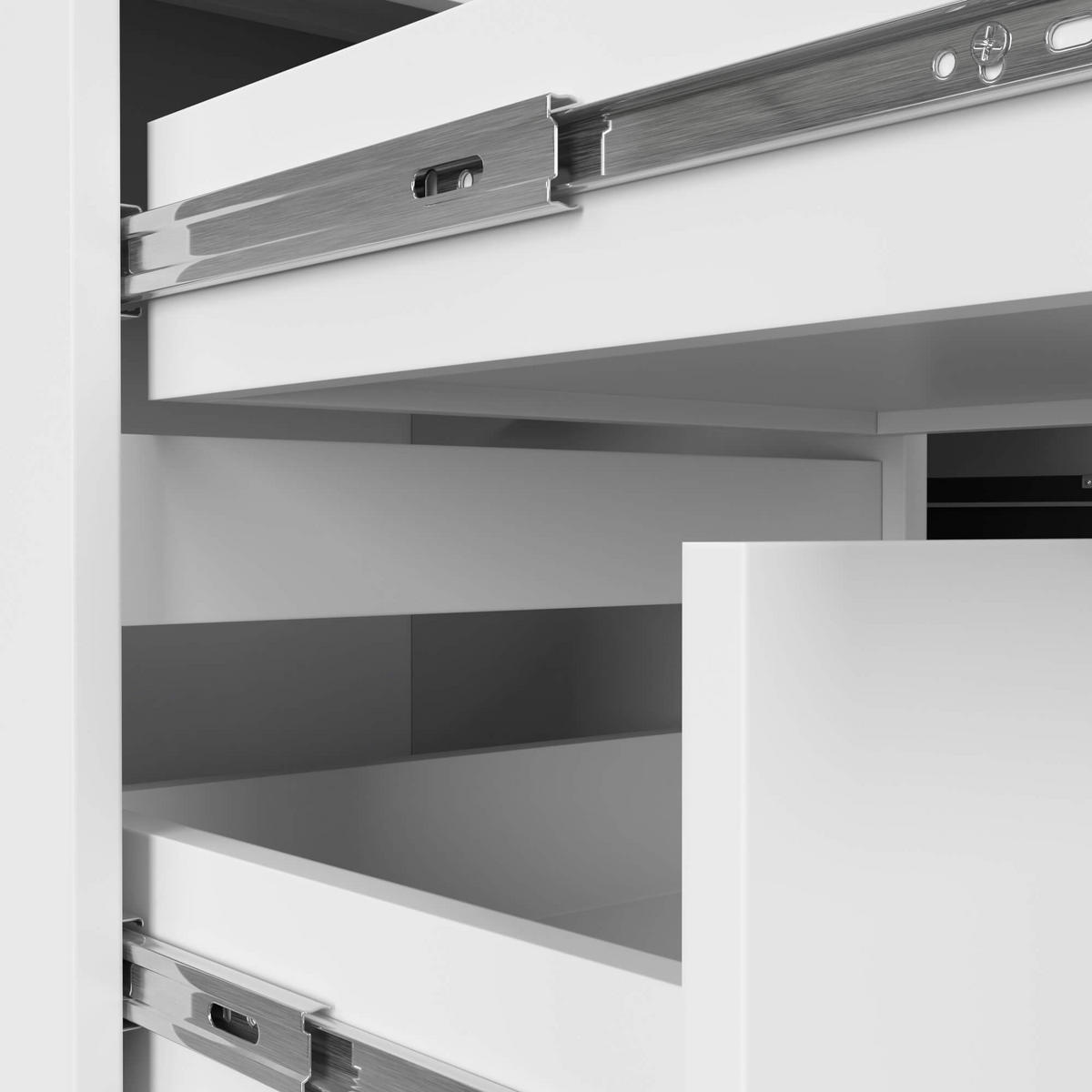 SCHREIBTISCH Weiß 77/155/85 - Weiß, Holzwerkstoff (85/155/77cm) - RAUMHIRSCH FURNITURE