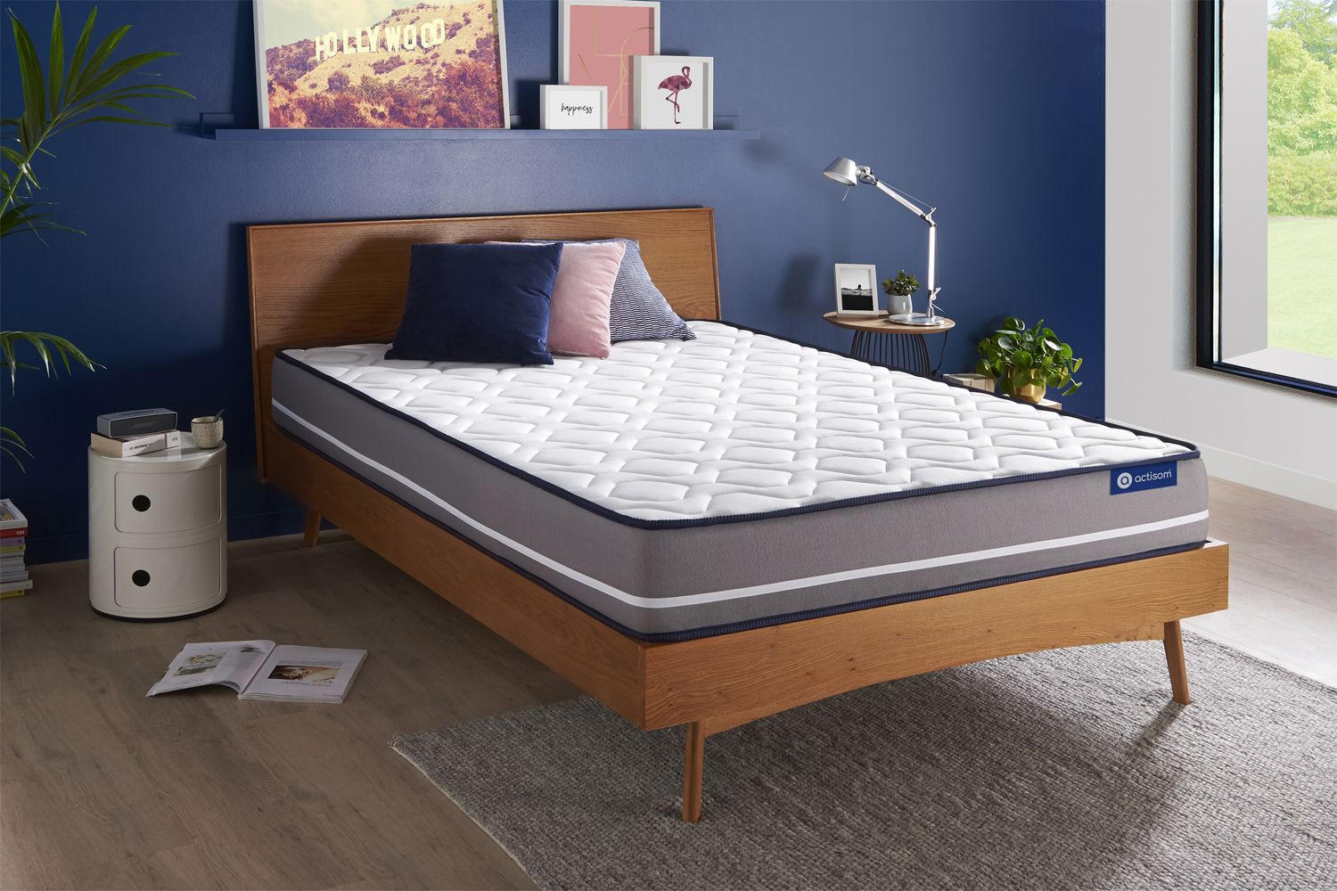 MATRATZE Actiflex pur Taschenfederkern 200 x 200 cm h3 - Weiß, Textil (200/200cm) - ACTISOM