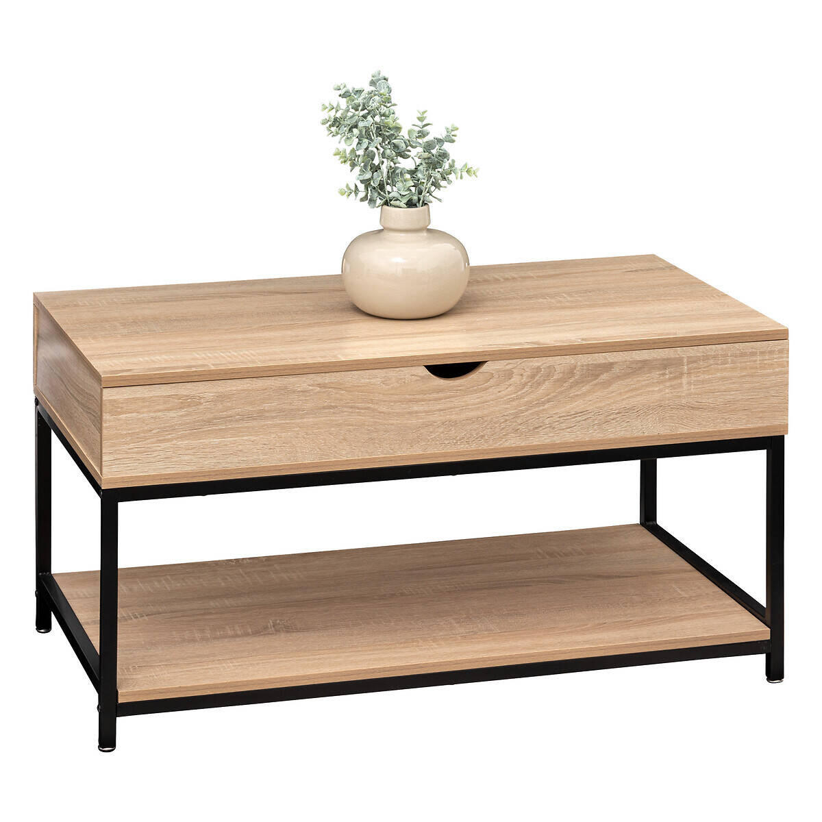 COUCHTISCH Aliaj 95/50/51 cm - Braun, Holzwerkstoff (95/50/51cm)