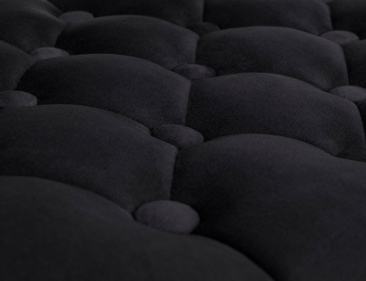BARHOCKER Samt schwarz - Schwarz, Textil (62/103/55cm) - CLP