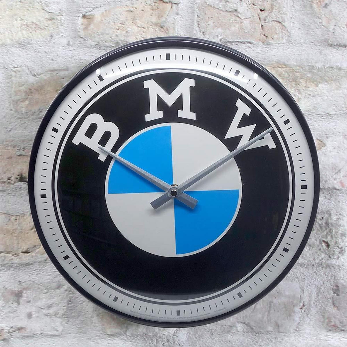 WANDUHR 31 cm BMW Logo - Blau/Weiß, Metall (31/31/5cm) - Nostalgic-Art