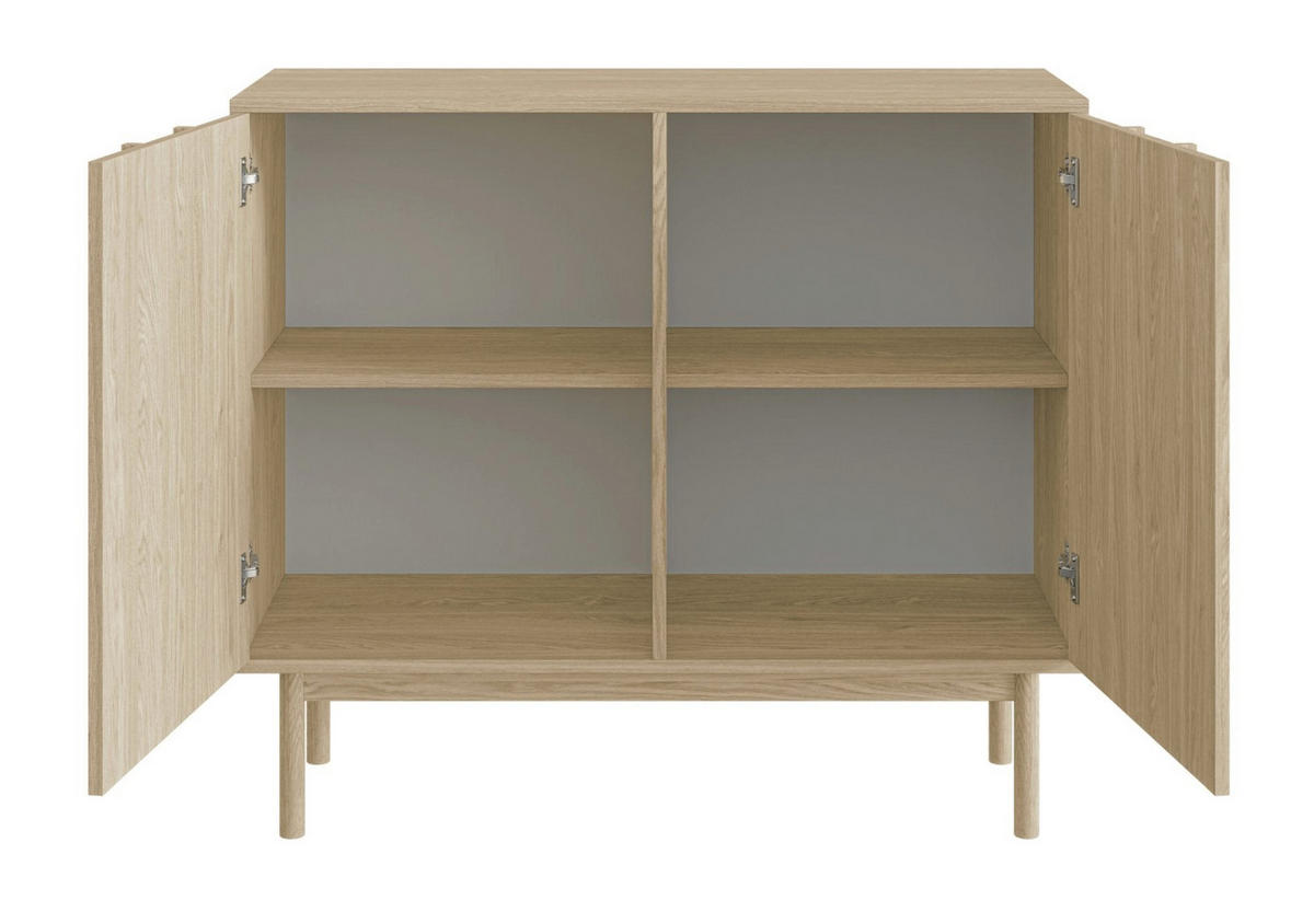 KOMODA Neksto dekor duba 100 cm - béžová, drevo/kompozitné drevo (100.2/87/40cm) - Selsey