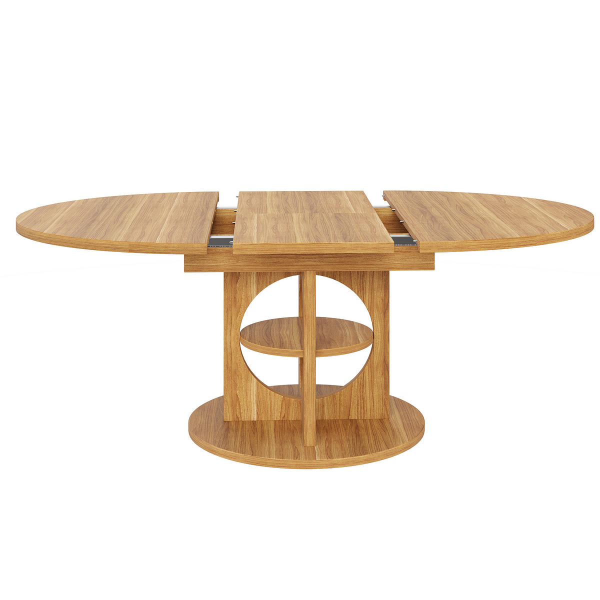 AUSZIEHTISCH Holzoptik 110-150/110/76 cm - Naturfarben, Holz (110/110/76cm) - PANGIVO