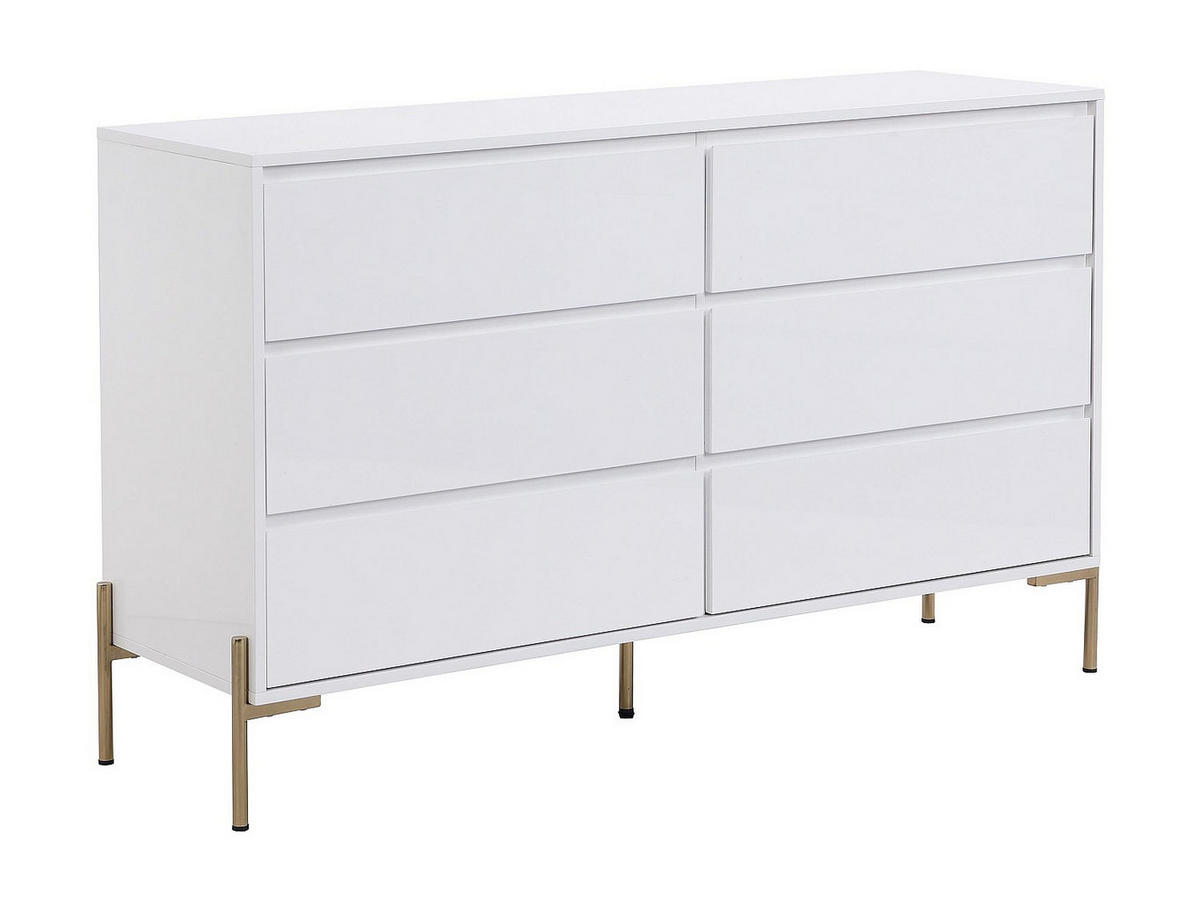 KOMMODE - 140 cm x 40 cm - holz - weiß Korasa - Weiß, Holz/Metall (140/82/40cm) - Vente-Unique