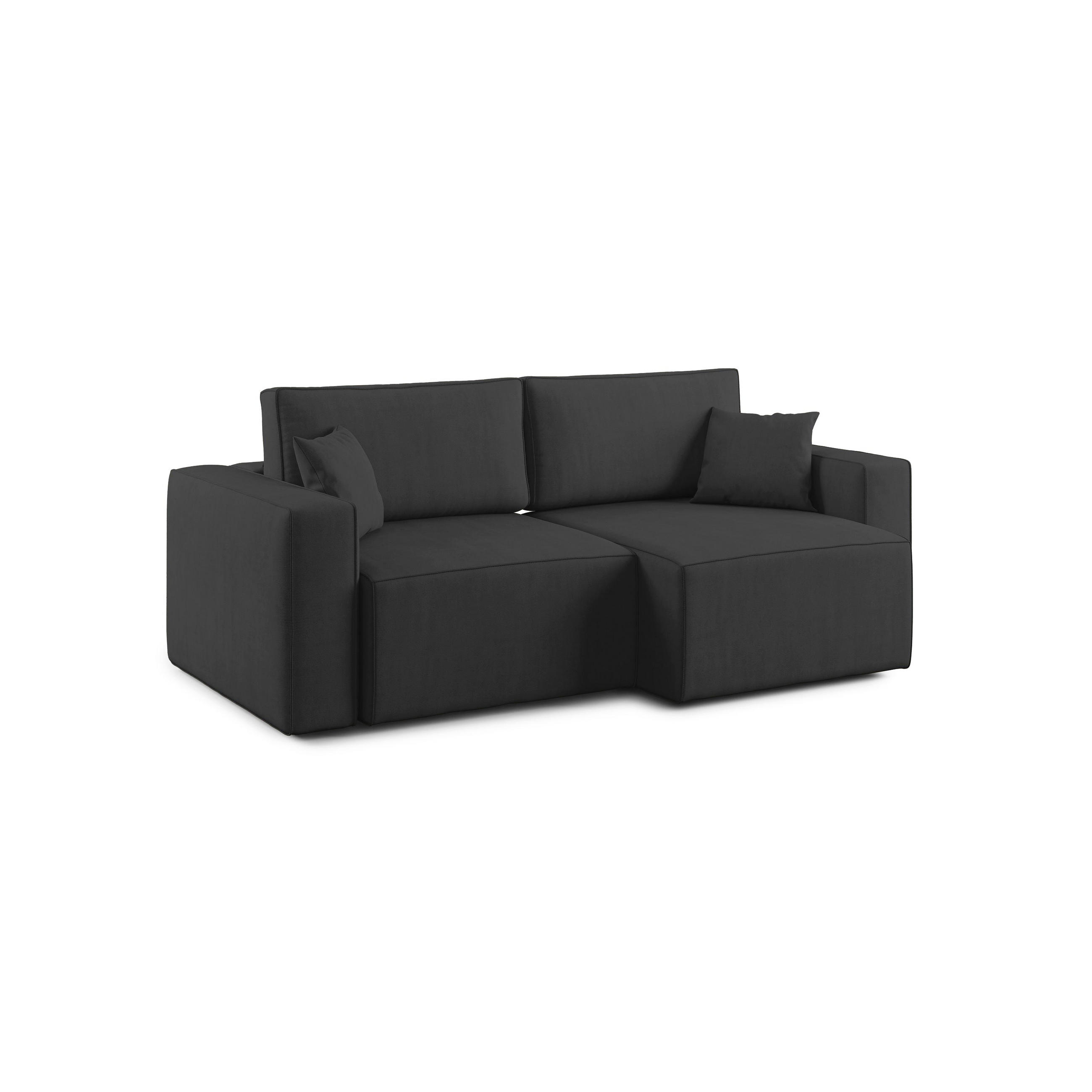 LINEARSOFA Morfeo - Schwarz, Textil (180/86/99cm) - Divani.store