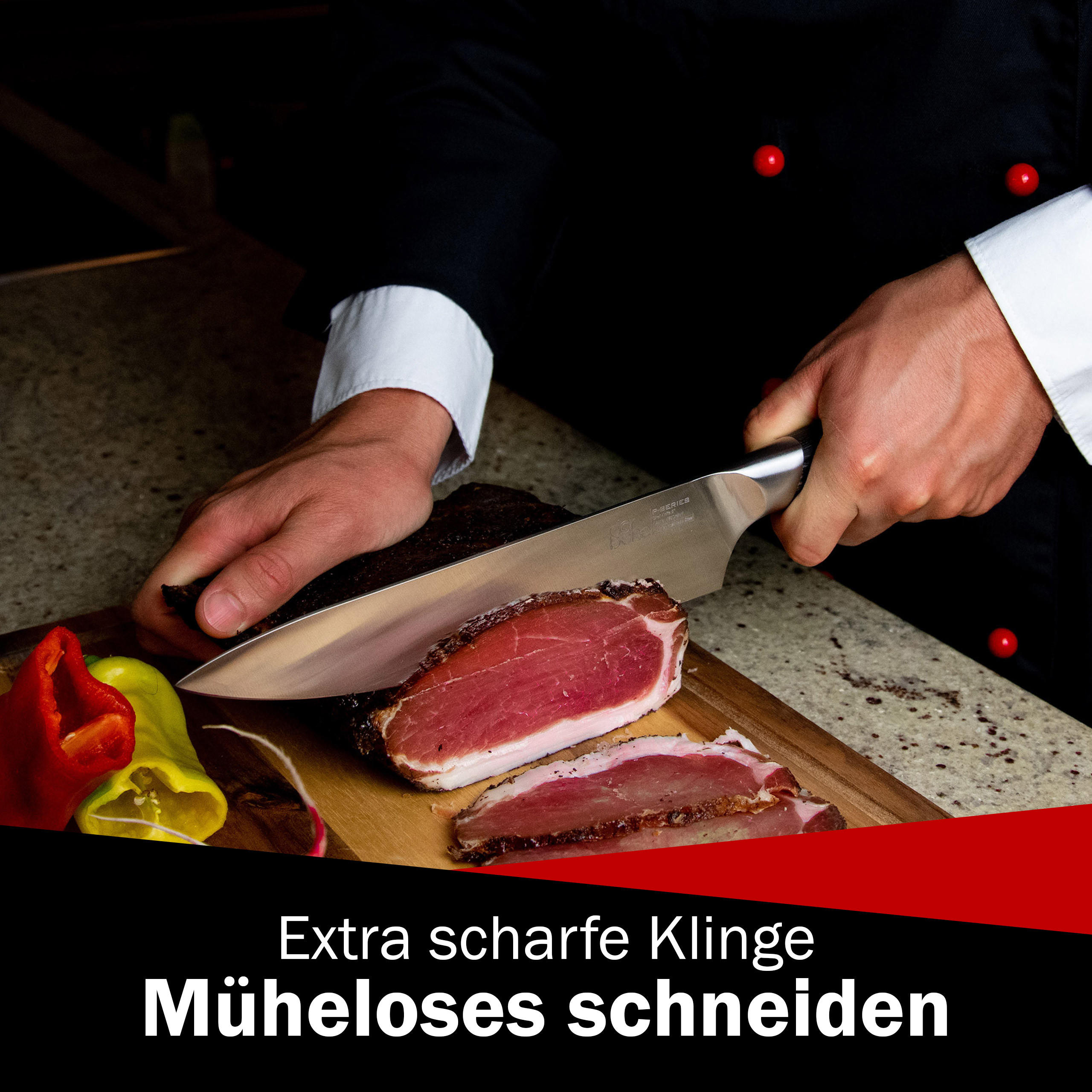CHEFMESSER P-Series Holzgriff 35cm - Alufarben, Metall (35cm) - DarBene