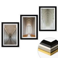 WANDBILDER 3er-Set - 20x30 cm Schwarzer Rahmen - Innenräume historischer Gebäude - Schwarz, Kunststoff (20/30cm) - ArtPrintCave