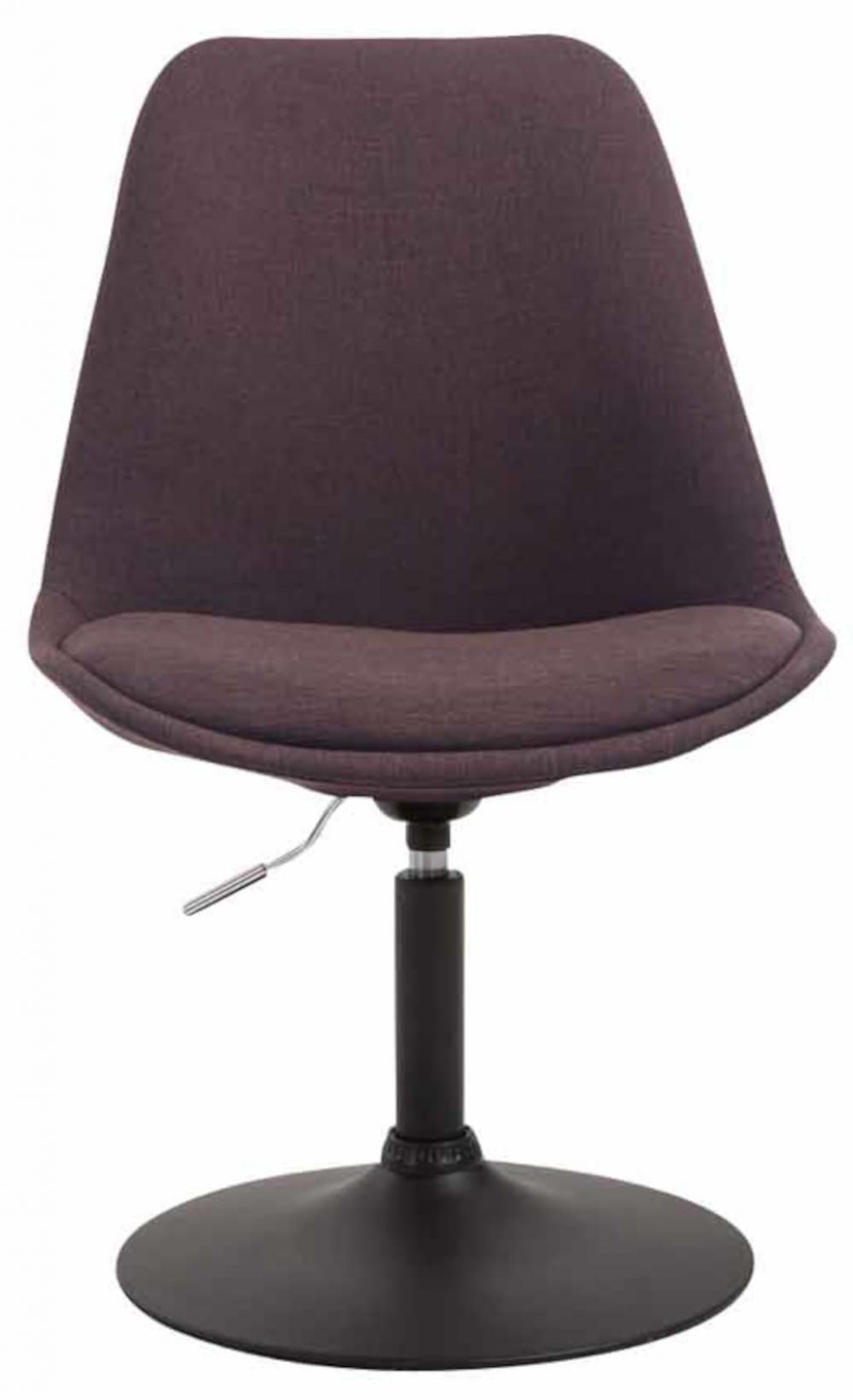 STUHL 4er Set Stoff braun - Schwarz/Braun, Textil/Metall (48/76/57cm) - CLP