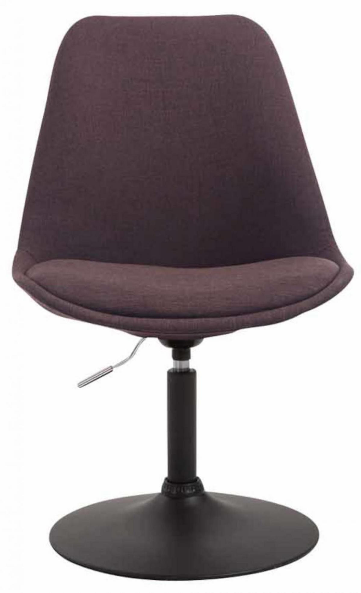 STUHL 4er Set Stoff braun - Schwarz/Braun, Textil/Metall (48/76/57cm) - CLP