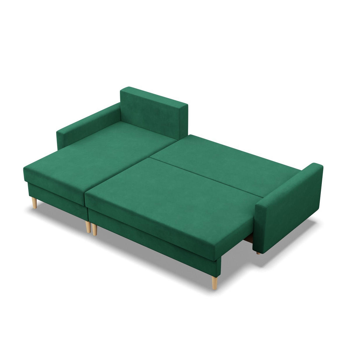 ECKSOFA Blank flaschengrün - Grün, Textil (223/140cm) - SIMKAM Furniture