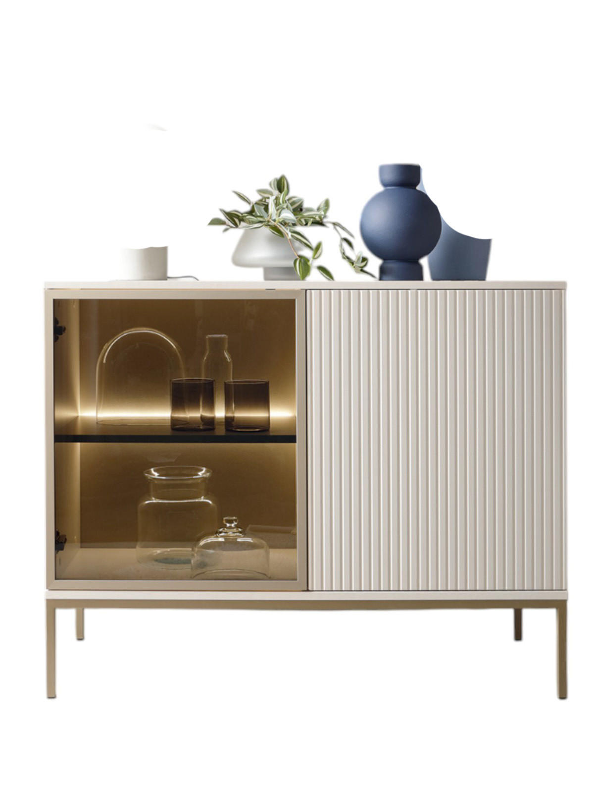 SIDEBOARD mit 2 Türen Kaschmir LINO - Kaschmir, Holzwerkstoff (104/83/39cm) - Compleo24