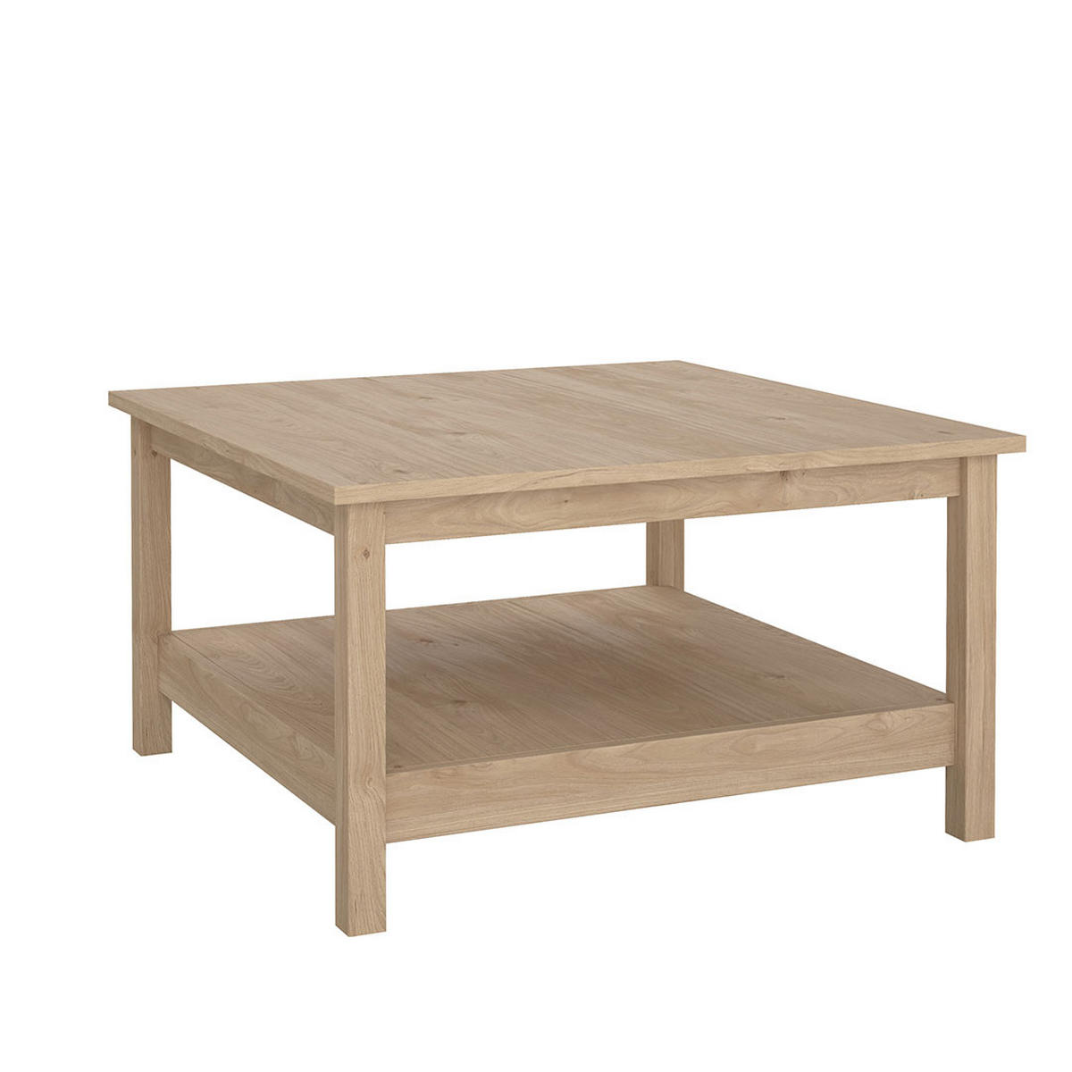 COUCHTISCH, Madrid, Eiche, Spanplatte foliert, 81 x 81 x 45 cm - Eichefarben, Holzwerkstoff (81/81/45cm) - ebuy24