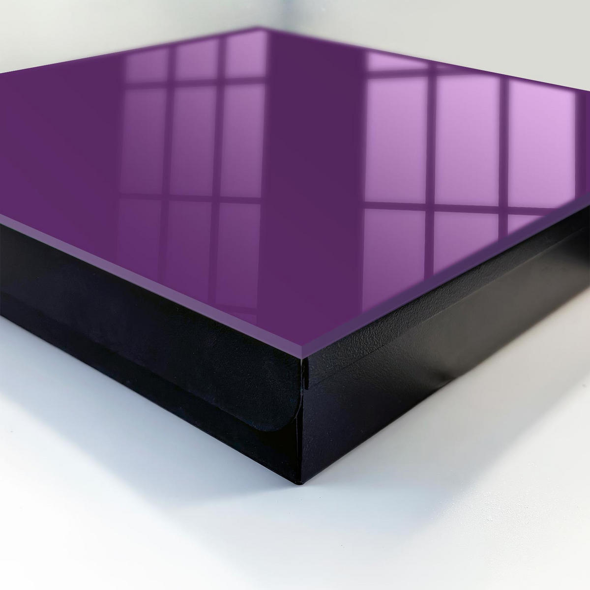 SCHLÜSSELBOX Schwarz 30x30 cm- Türöffnung nach rechts - Kräftiges Lila - Lila, Metall (30/30/5cm) - TULUP
