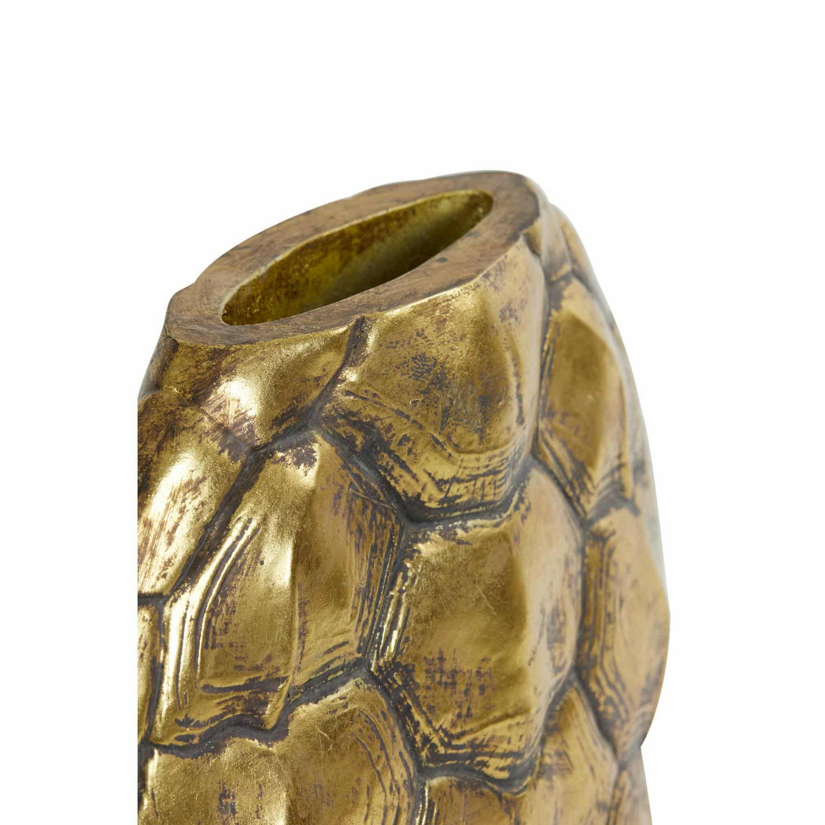 VASE Turtle Bronze 40.5/11/40 cm - Bronzefarben, Kunststoff (40cm) - Light & Living
