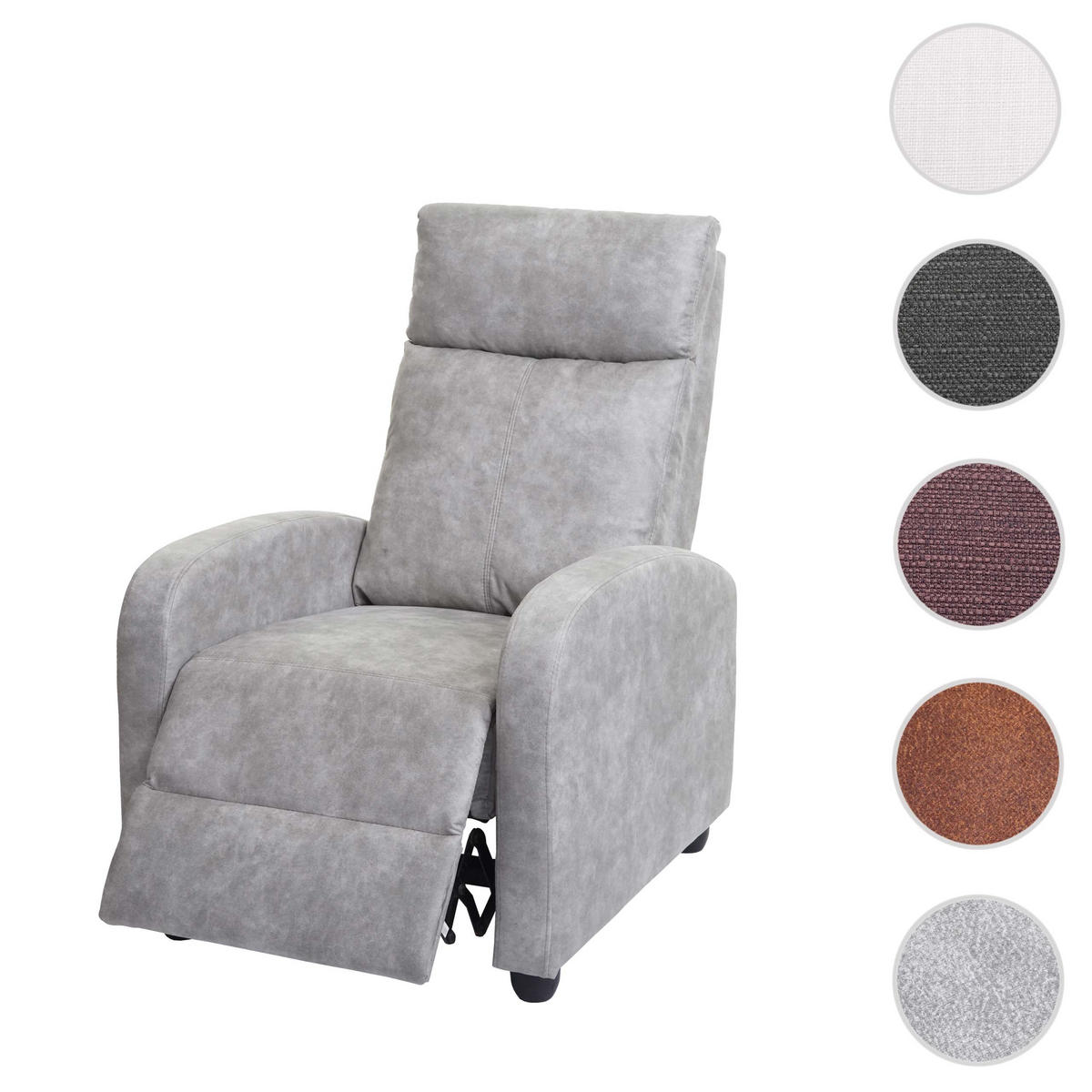 RELAXSESSEL Hellgrau - Hellgrau, Textil (67/102/90cm) - MCW