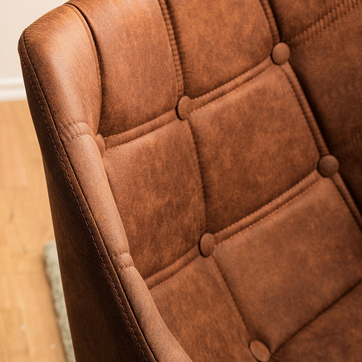 ARMLEHNENSTUHL - Metall - Cognac, Textil/Metall (60/81/64cm) - home24