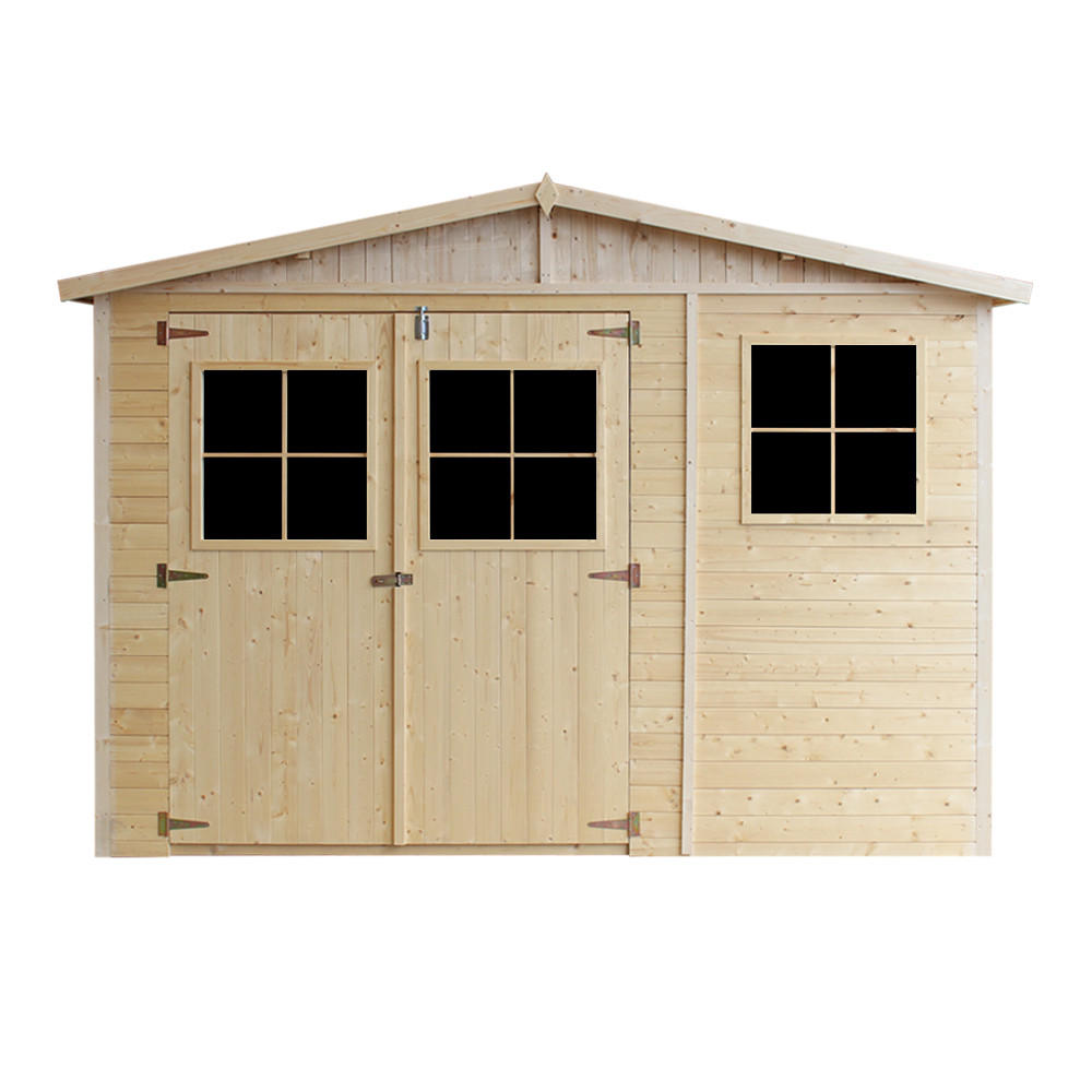 HOLZ-GARTHENHAUS - H226x316x324 cm/9 m² - M335 - Beige, Holz (324/226/297cm) - Timbela