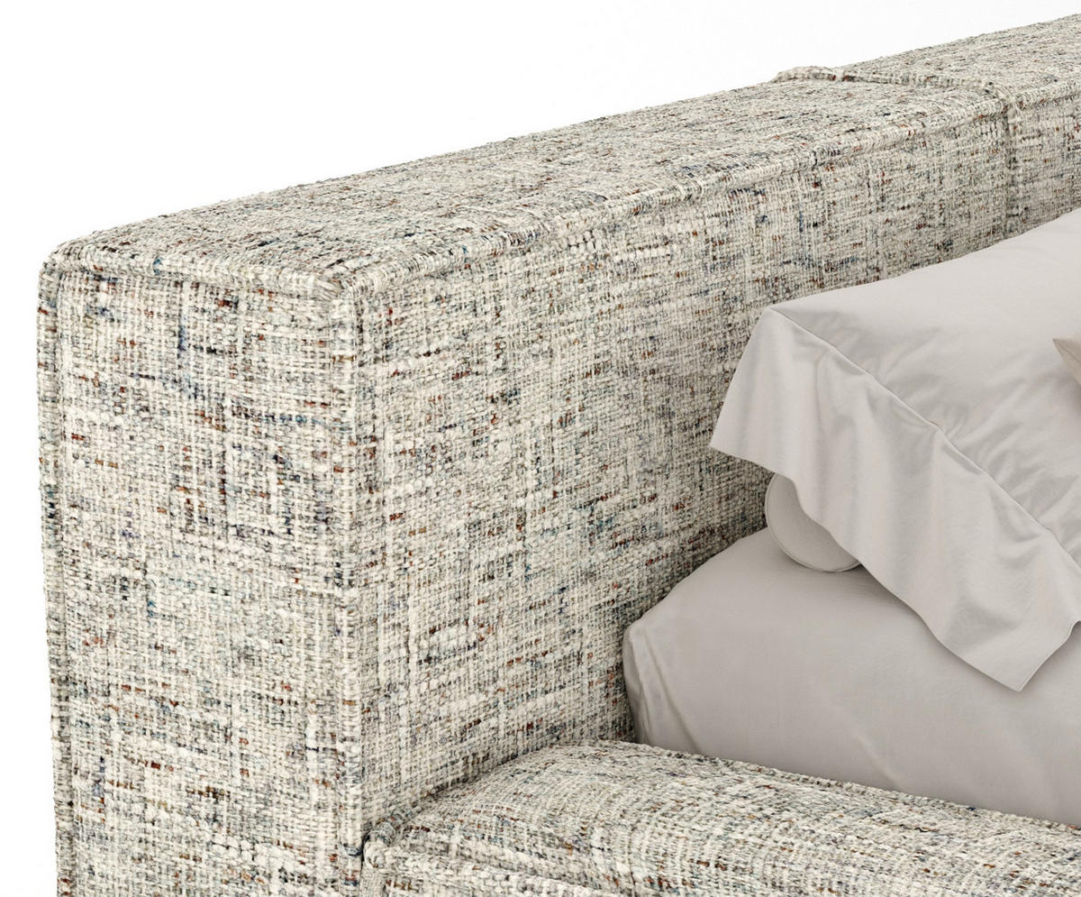 POLSTERBETT Voliera Beige 160/200 cm im Webstoff - Birkefarben/Beige, Holz/Holzwerkstoff (160/200cm) - Maison de Reve